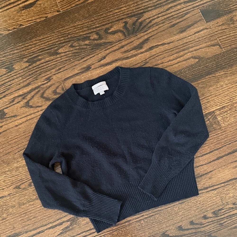 J. Crew cropped cashmere Women's Black Sweater - Picture 3 of 6